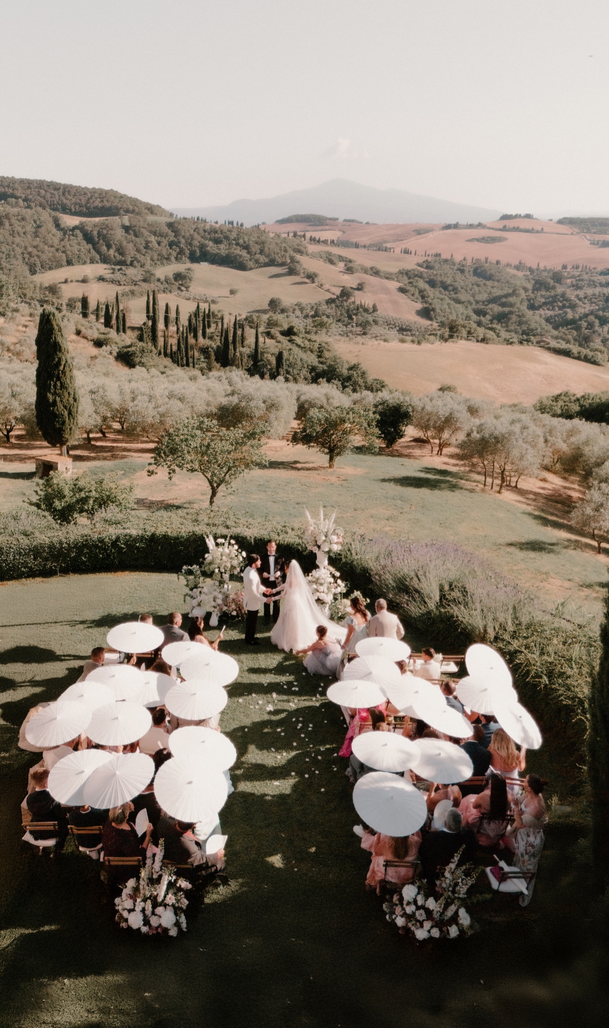 parasols for wedding guests