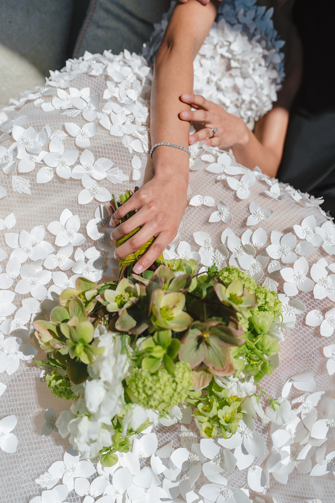 green flower wedding bouquet