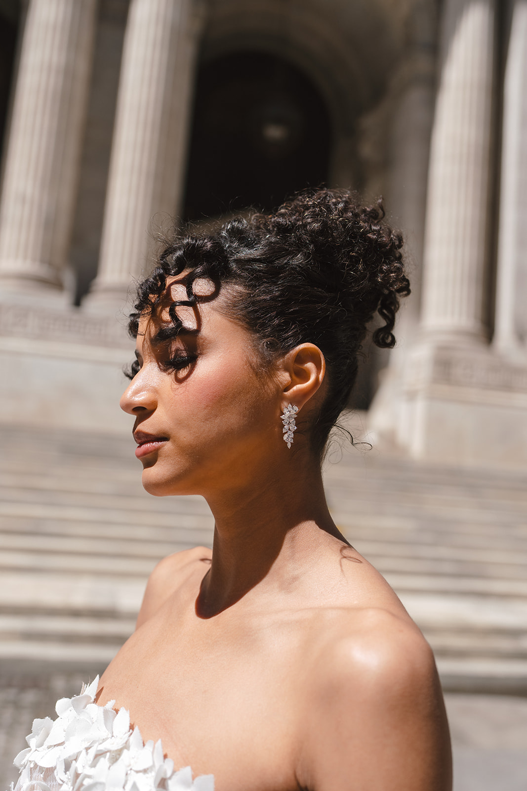 bridal updo ideas for curly hair