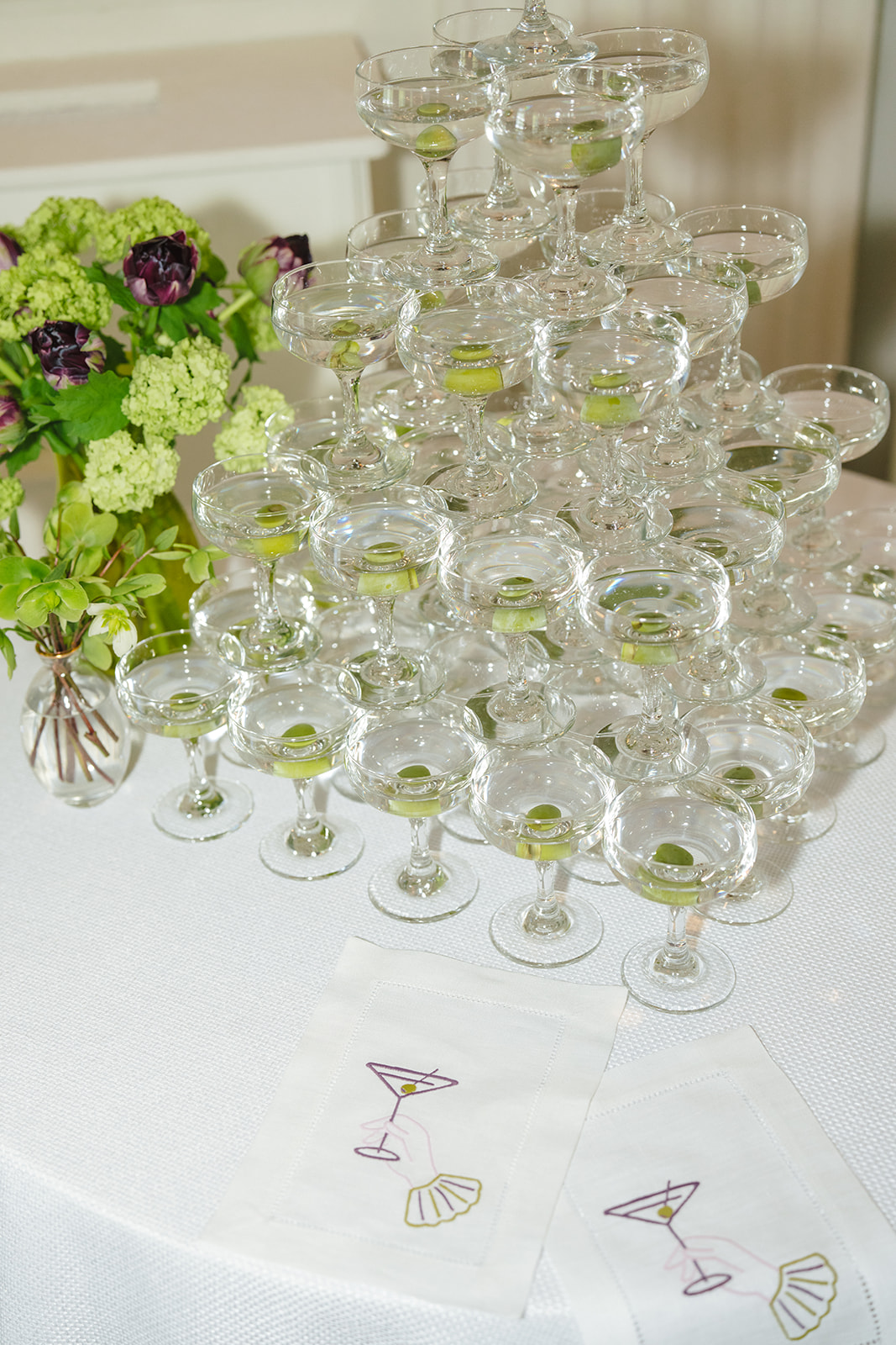 martini tower for wedding
