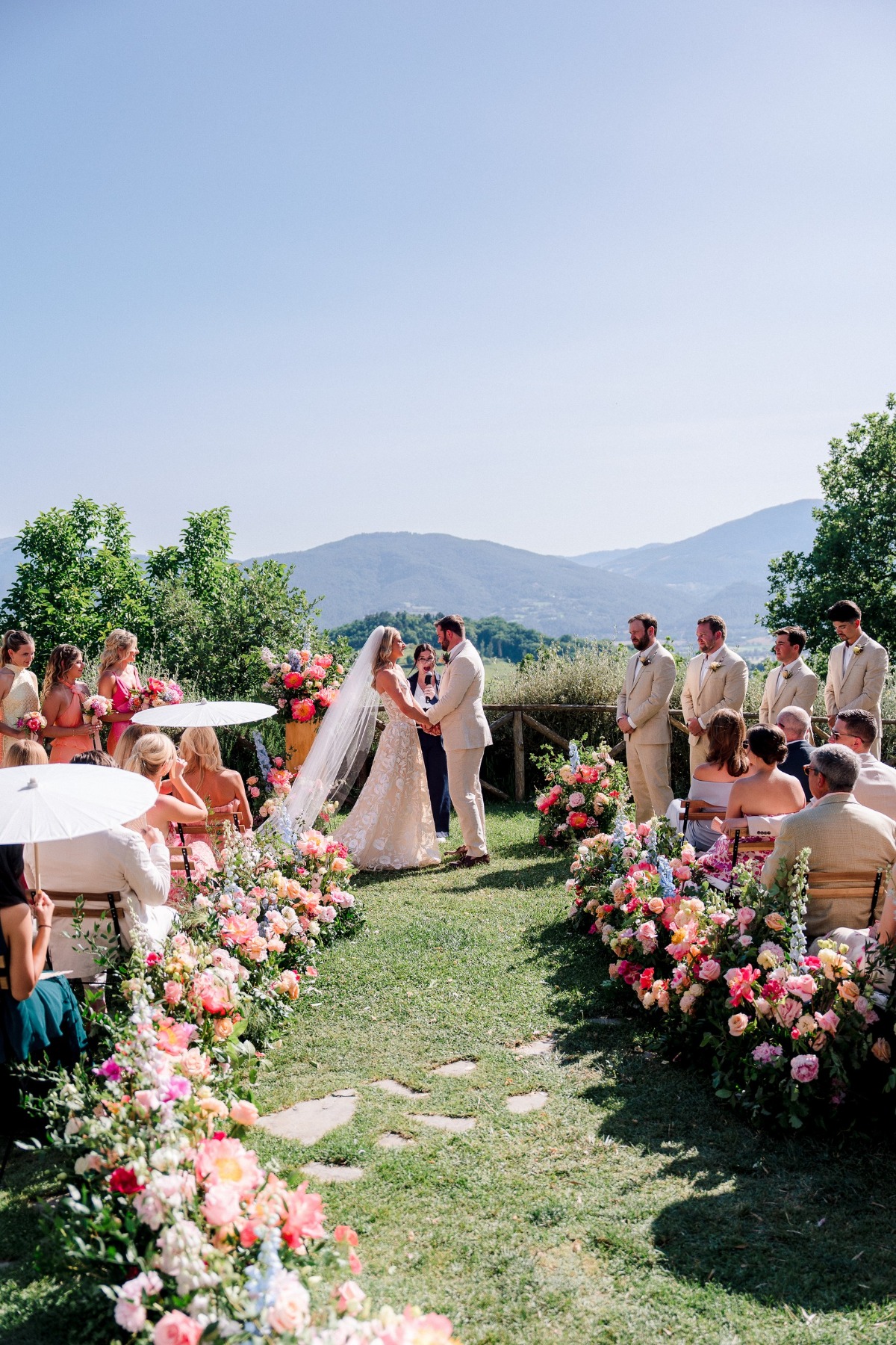 rainbow color palette wedding ceremony ideas