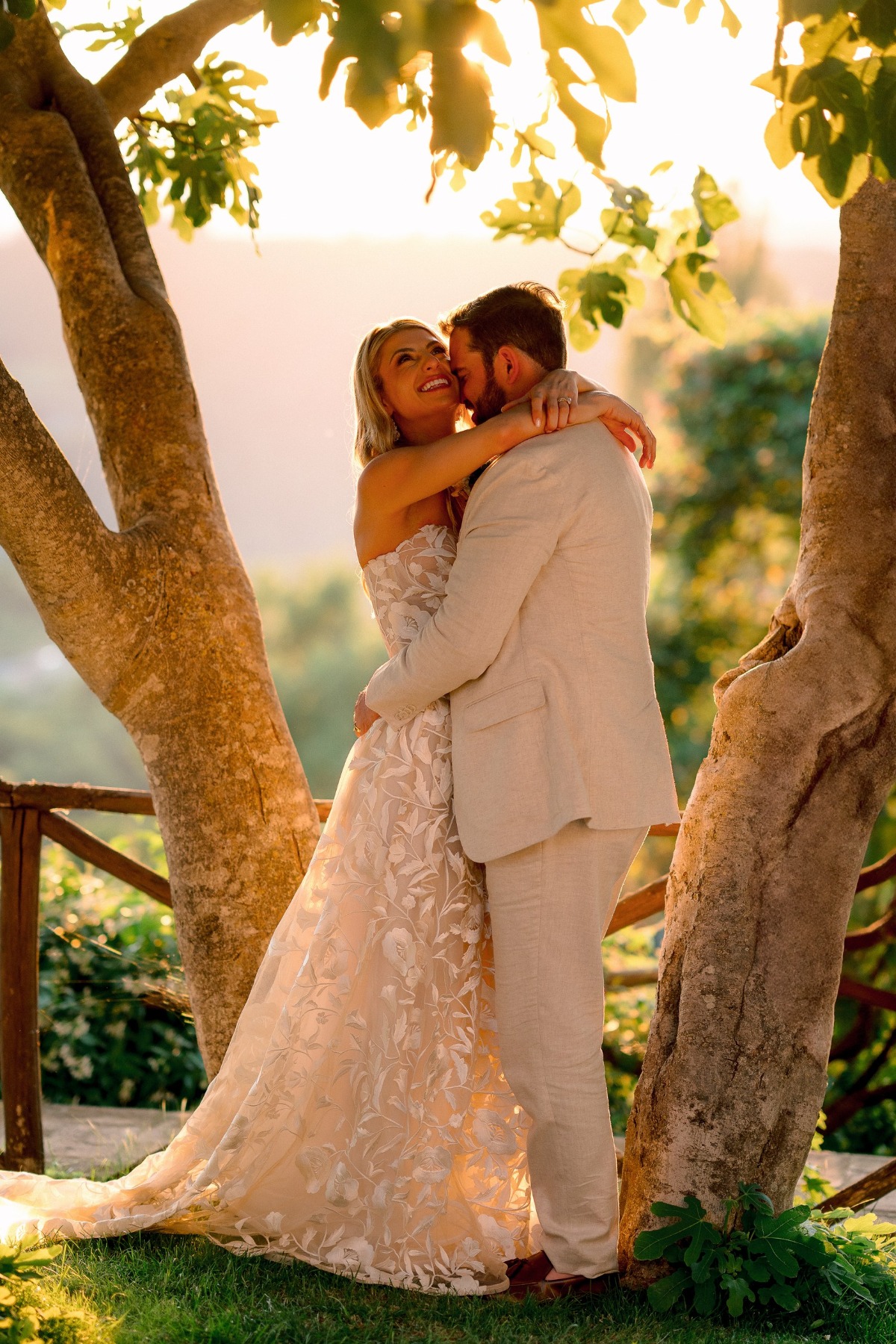floral applique wedding dress