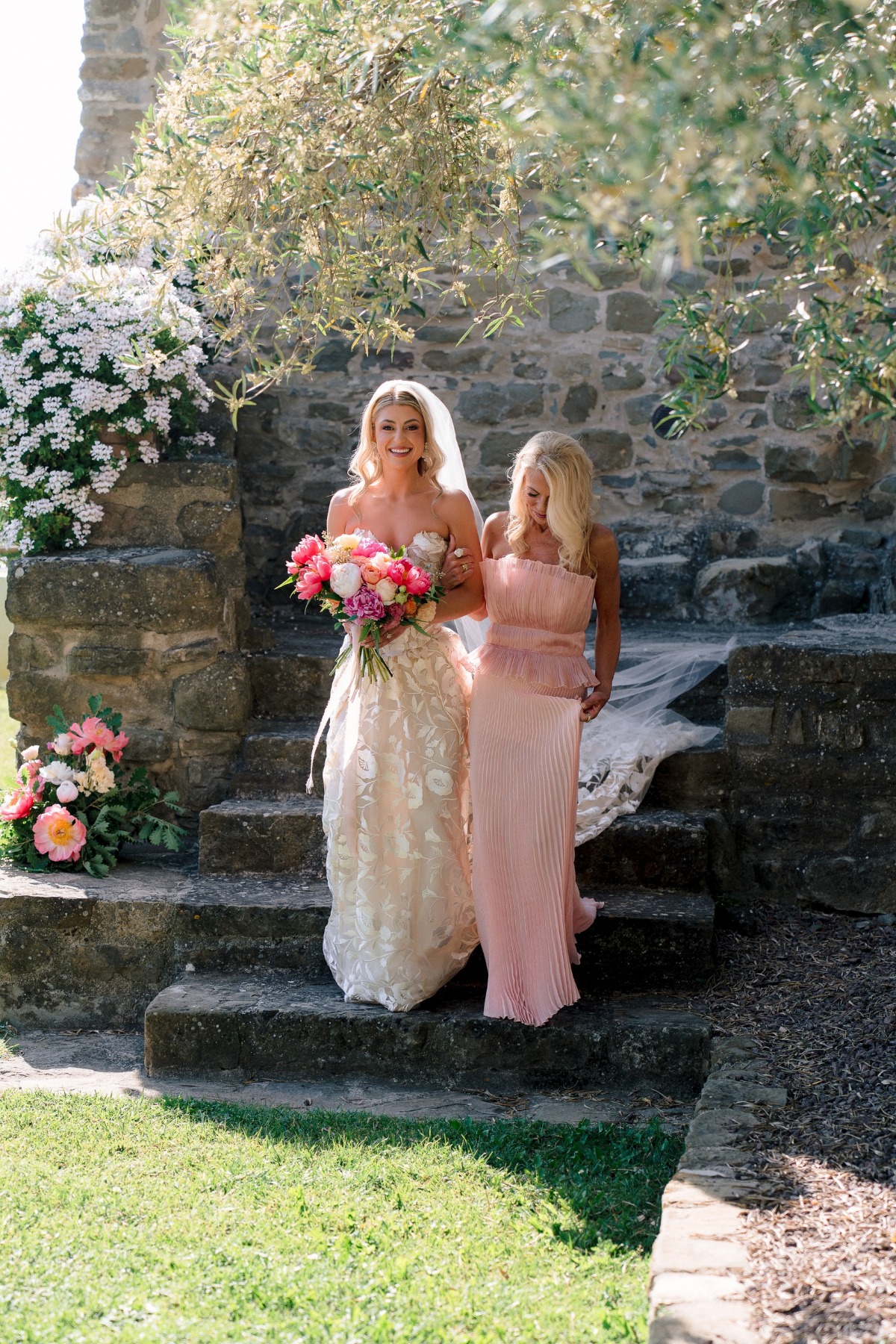 pink mother of the bride dress