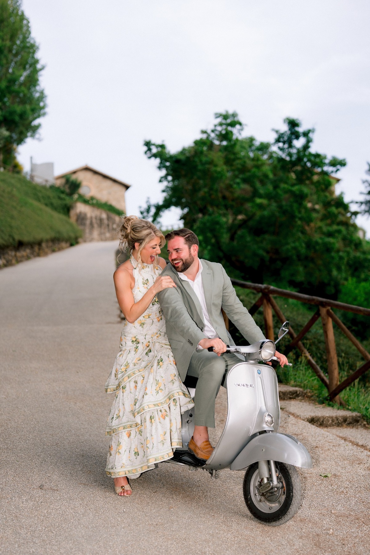vespa wedding entrance