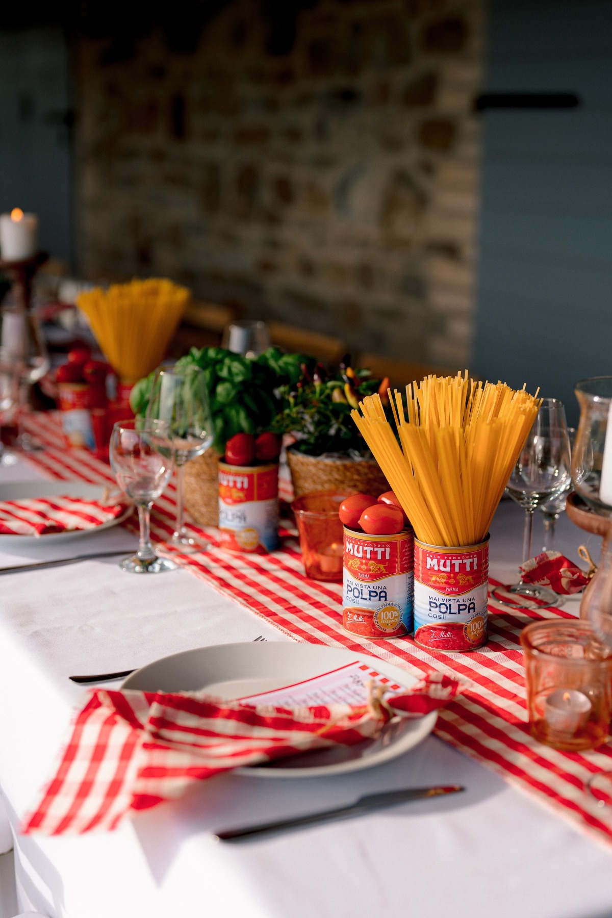 Italian market inspired centerpieces