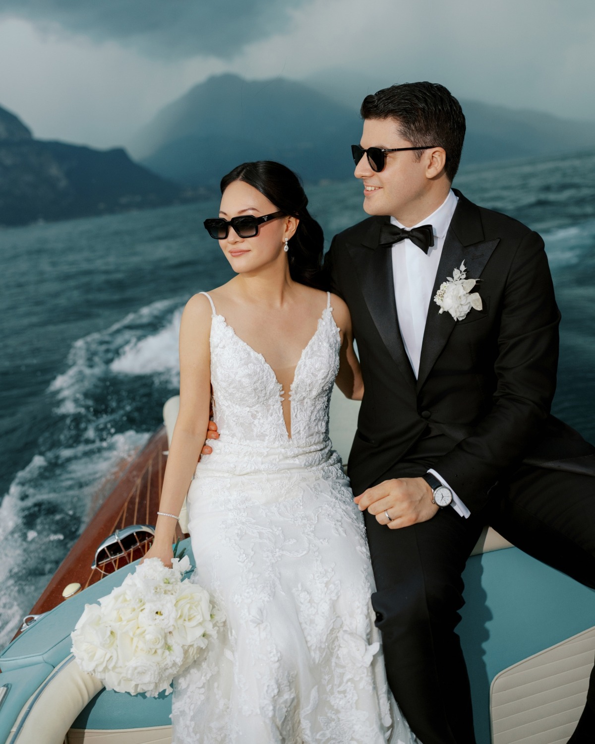 stormy Lake Como wedding