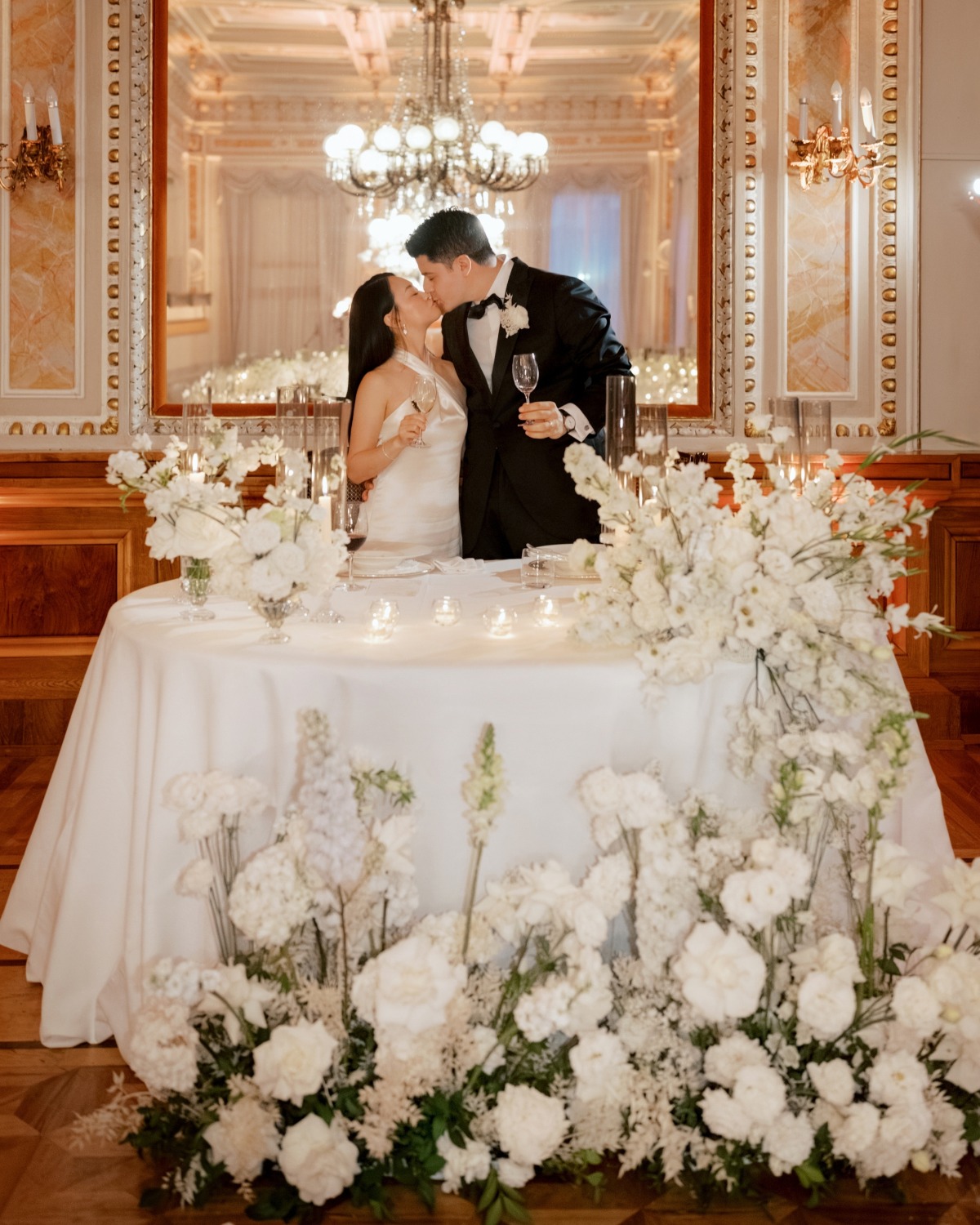 whimsical large white flower arrangements