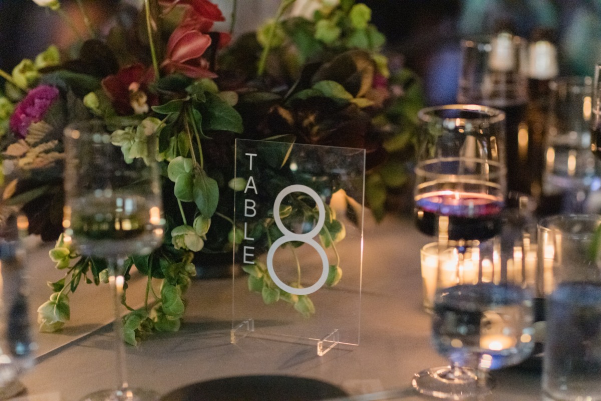 clear acrylic wedding table numbers