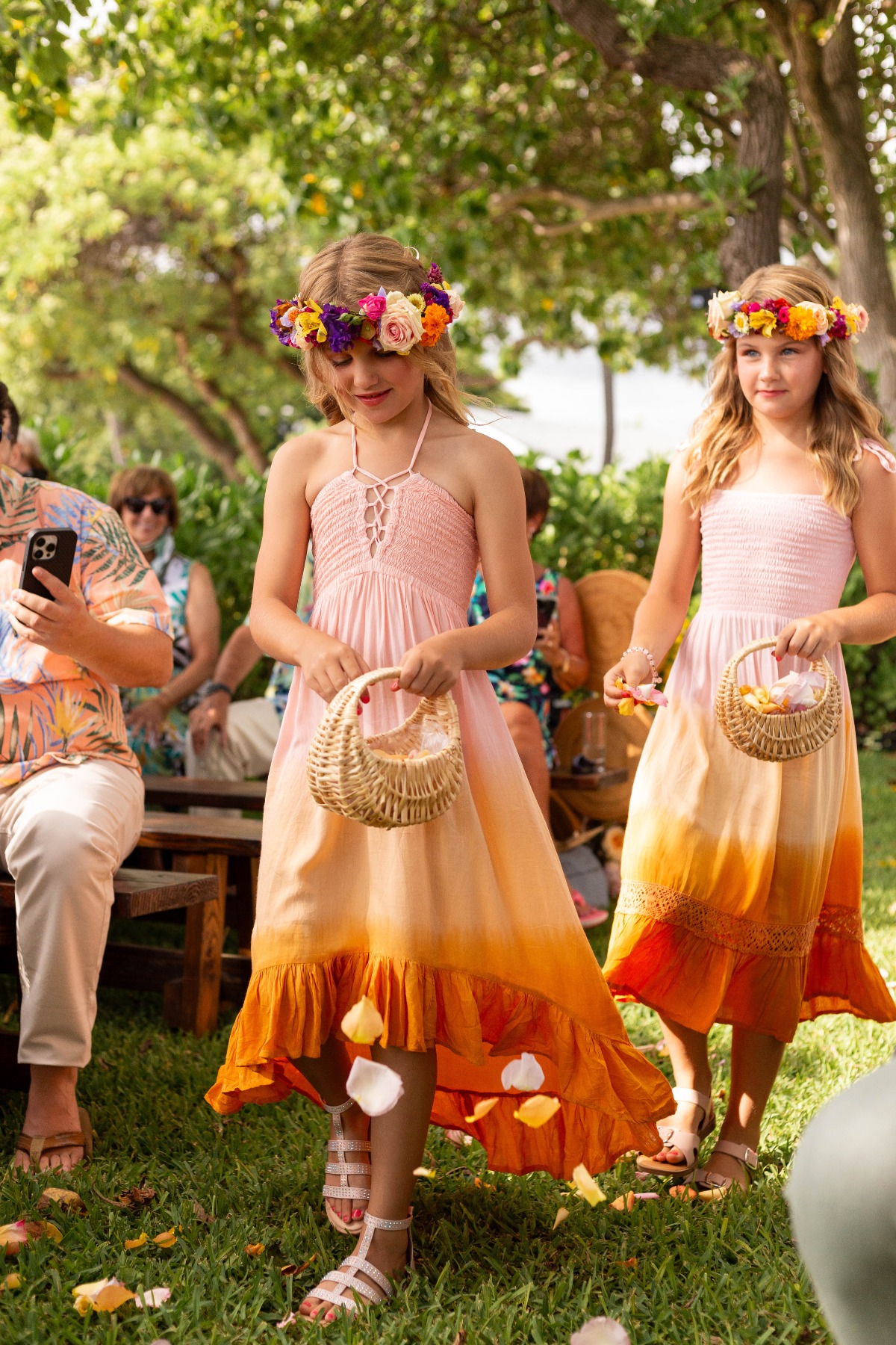 ombre flower girl dresses
