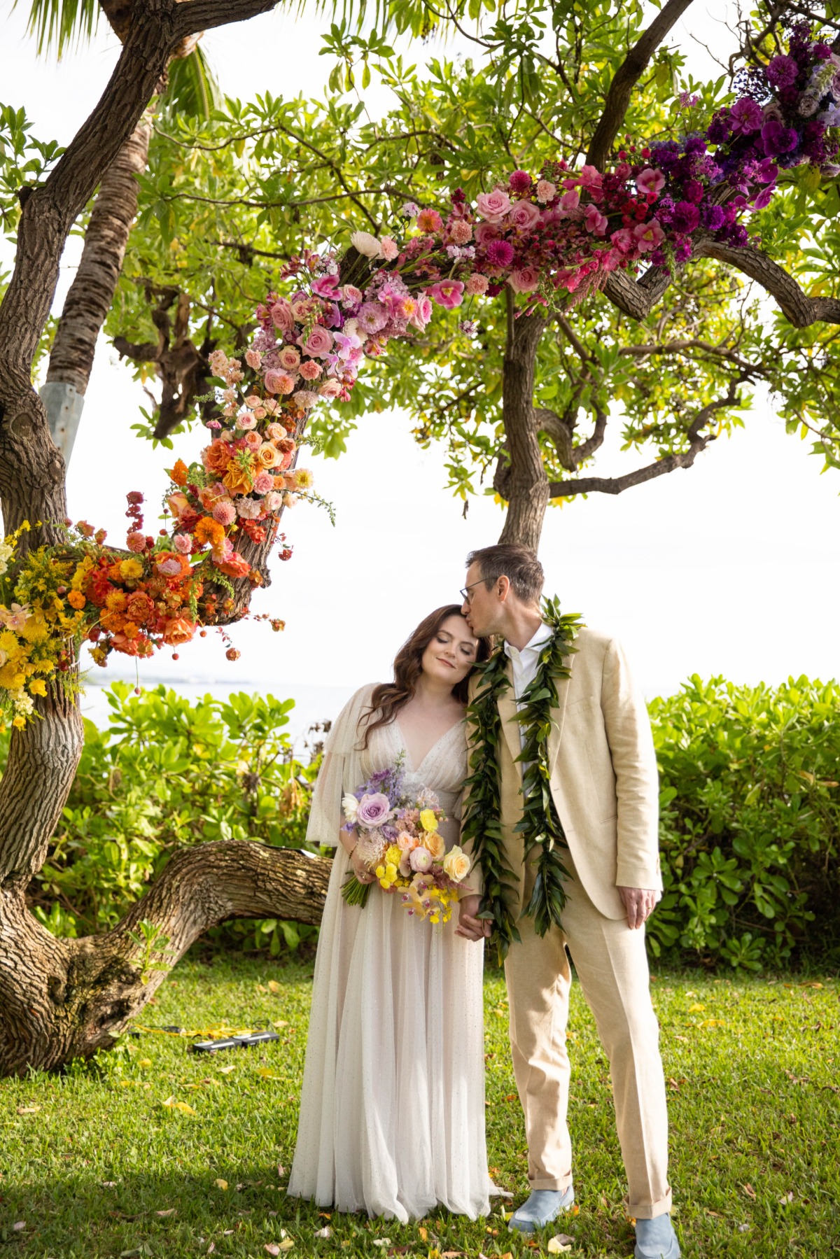 rainbow wedding flowers