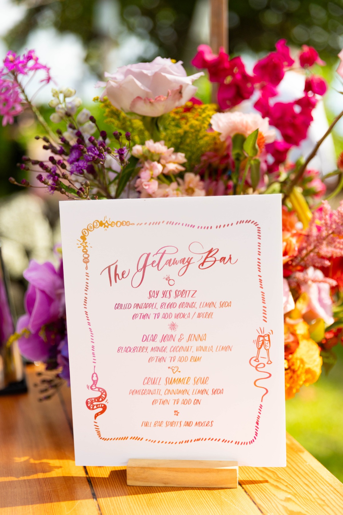 rainbow ombre bar sign ideas