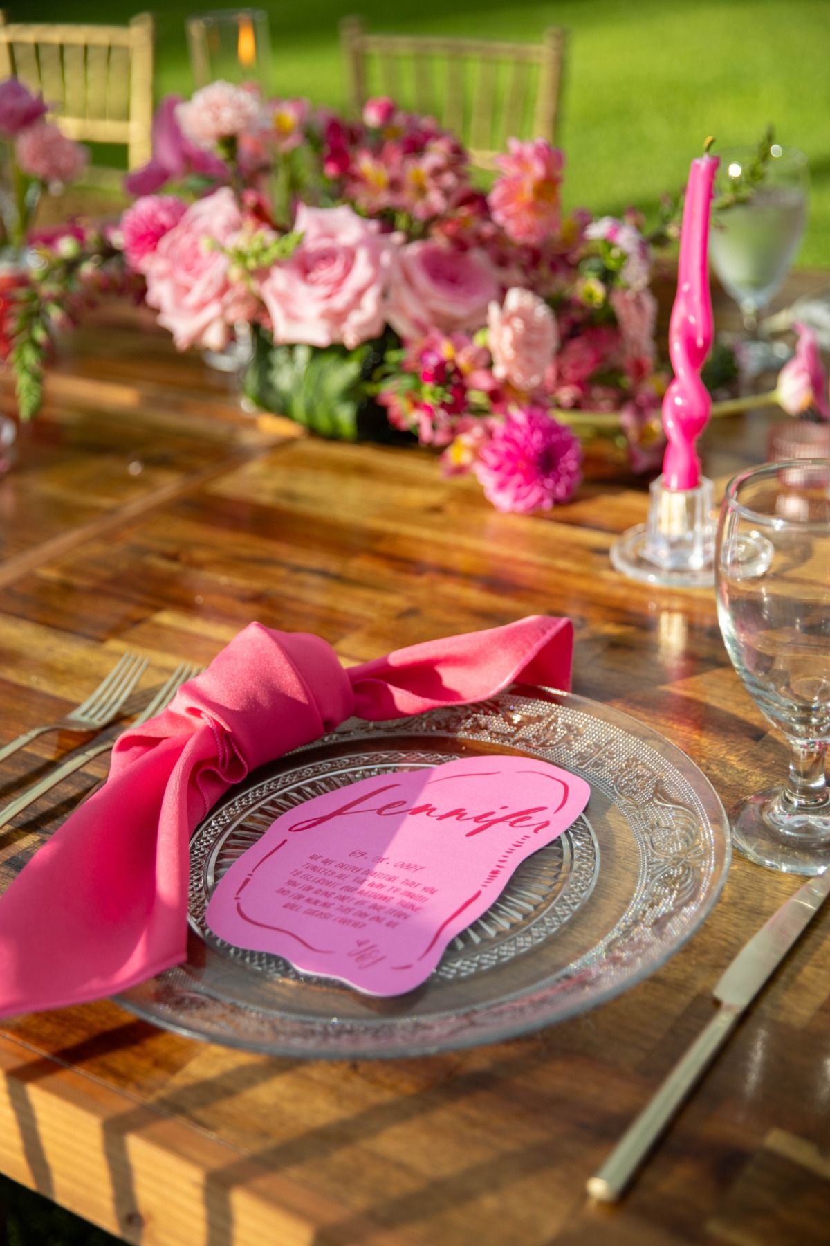 pink wedding tablescape ideas