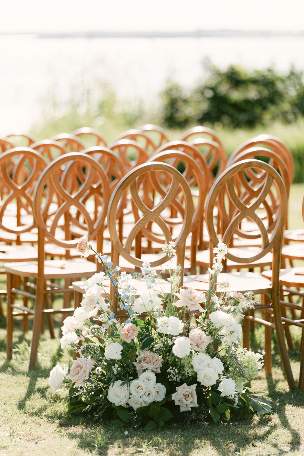 pink white and green floral arrangements