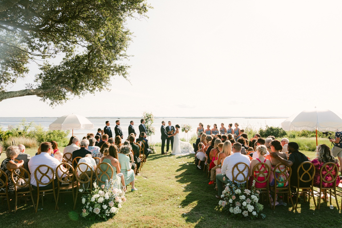 waterfront wedding ceremony