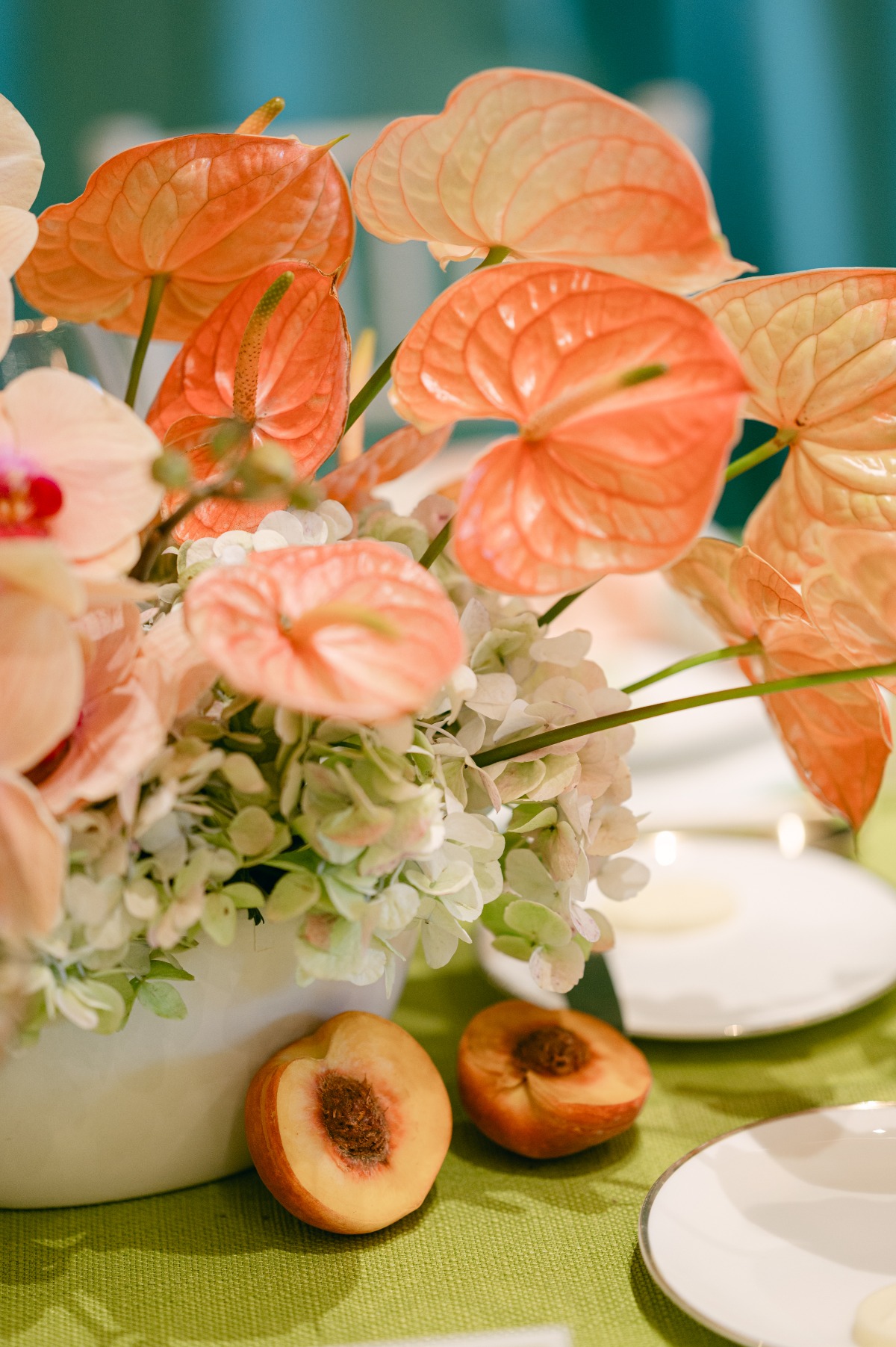 peaches for wedding decor