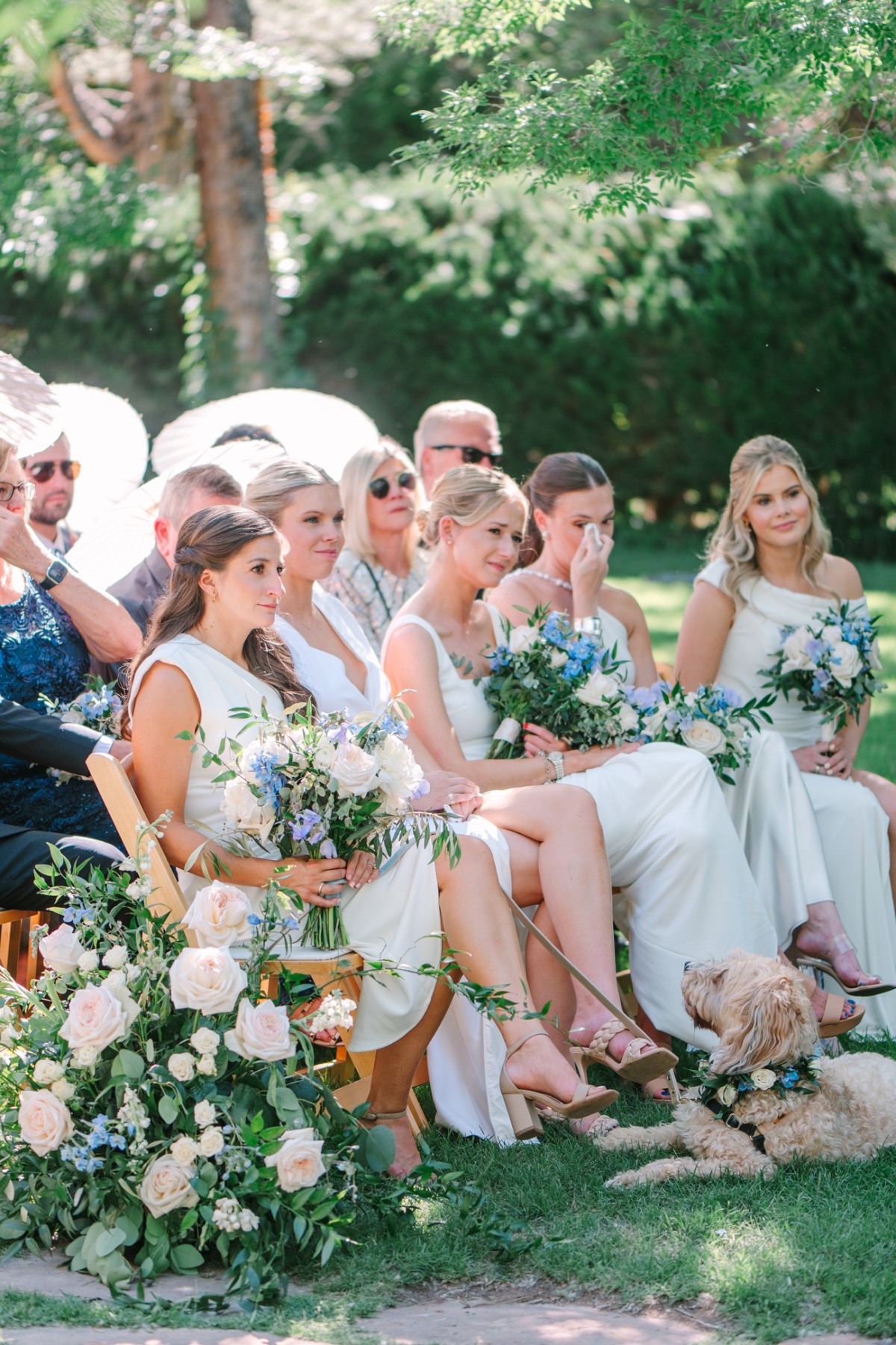 off-white bridesmaid dresses