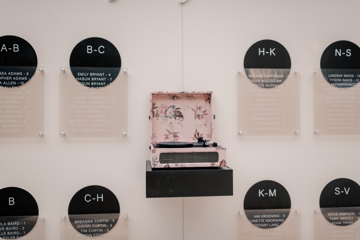 record themed escort wall ideas