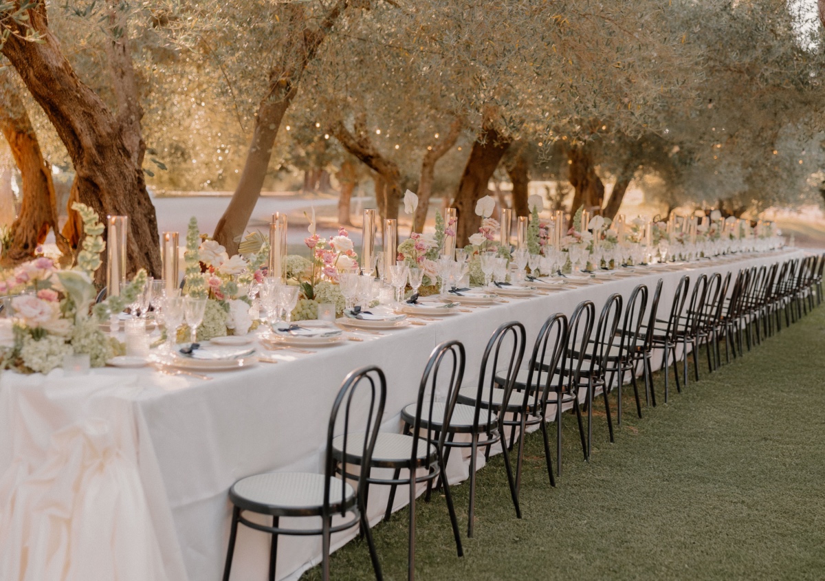 extra long wedding table for reception