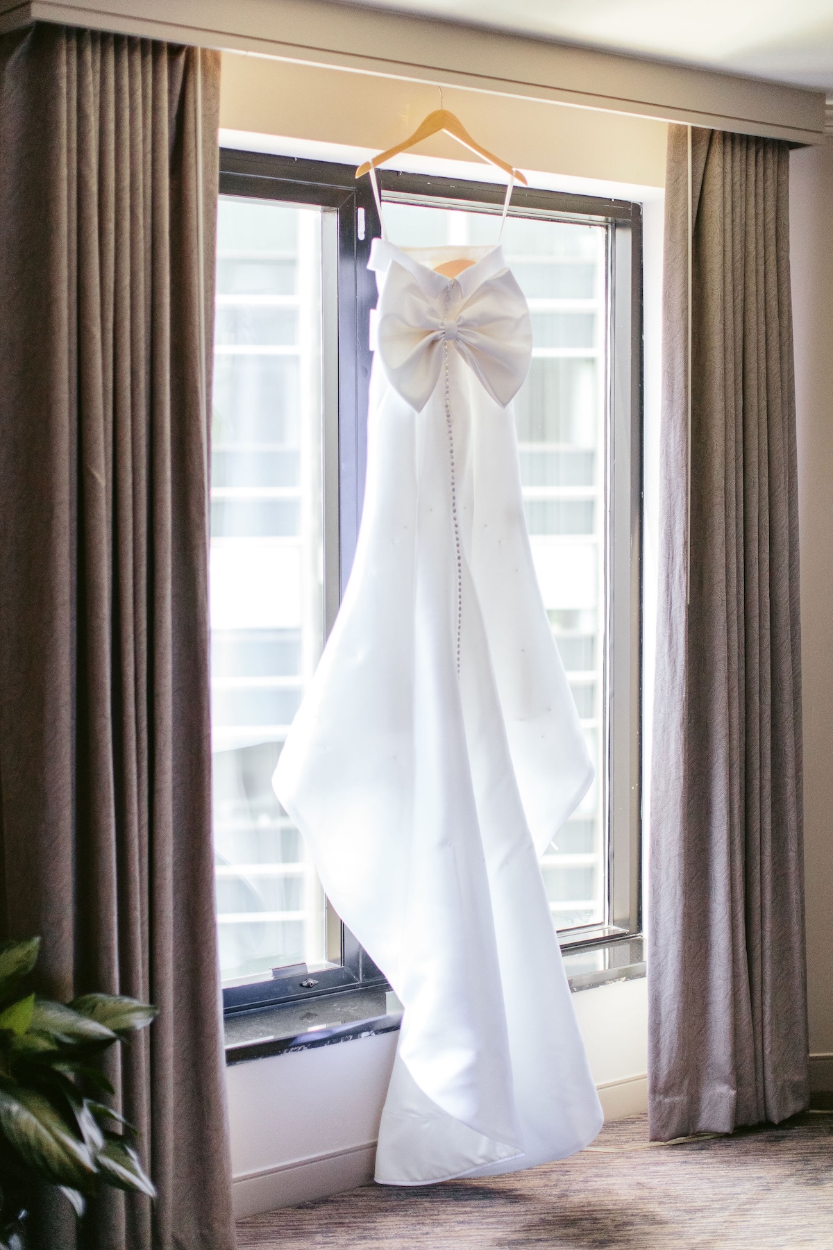 wedding dress with bow