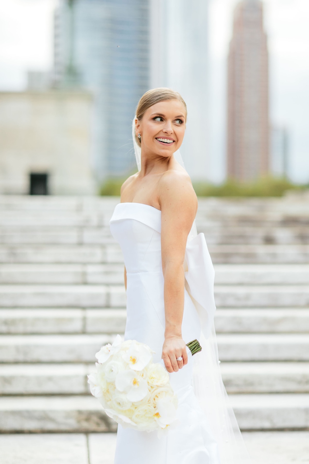 strapless wedding dress