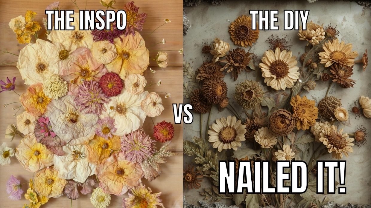 nailed it pressed flowers meme