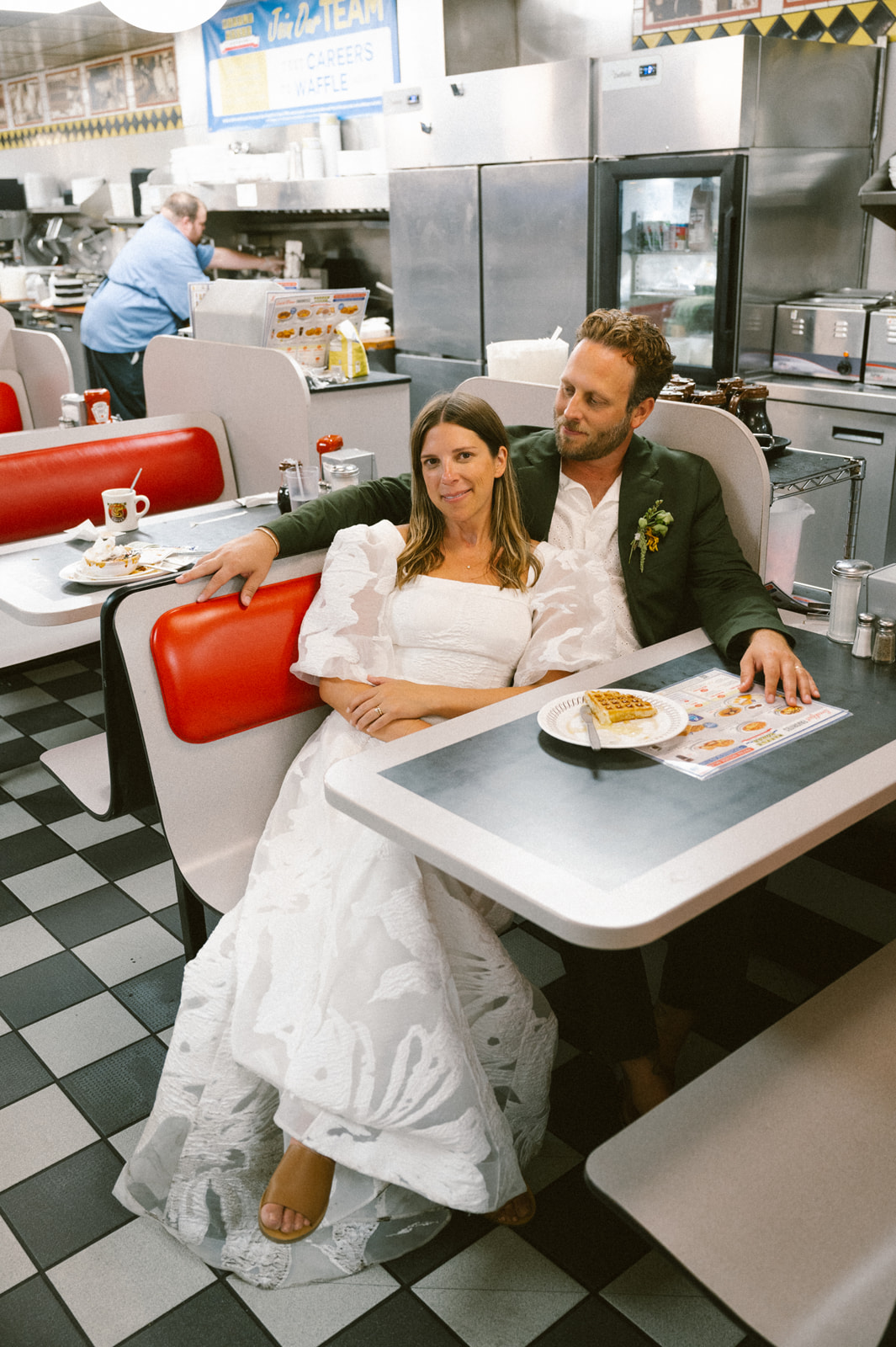 waffle house wedding shoot