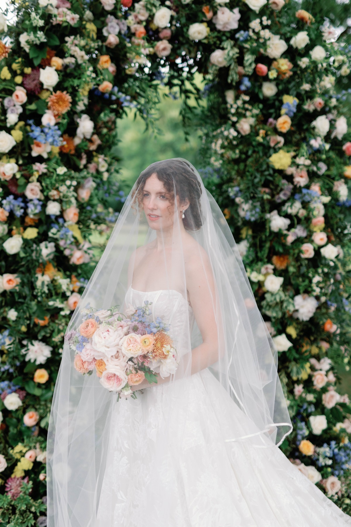 pastel floral arch