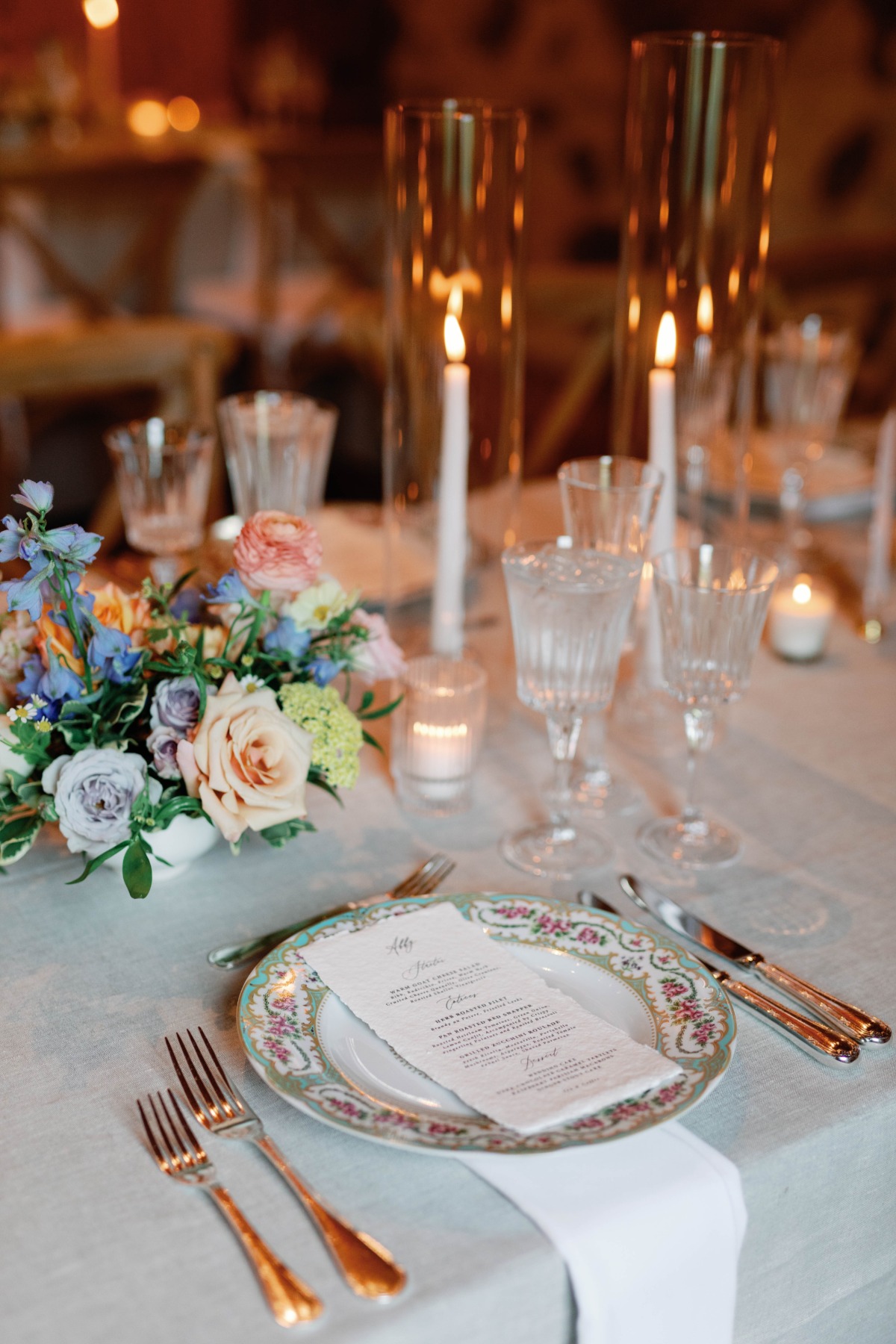 vintage wedding china for reception