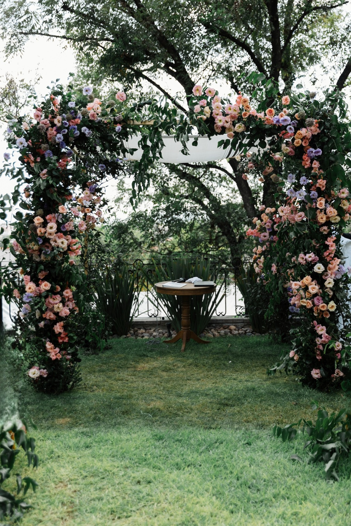 pastel floral chuppah