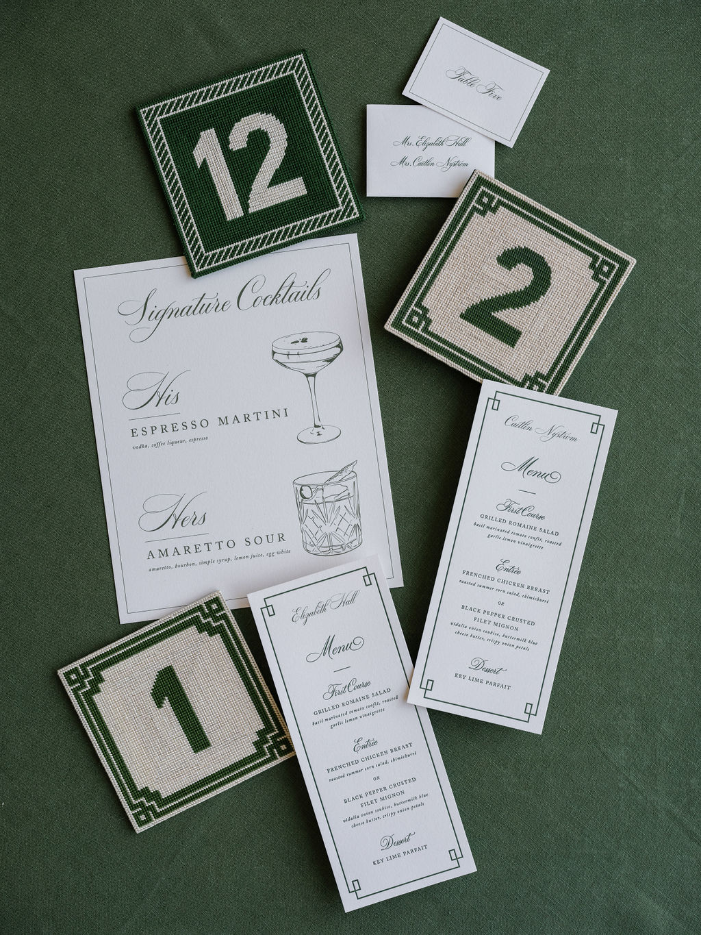 custom embroidered table numbers