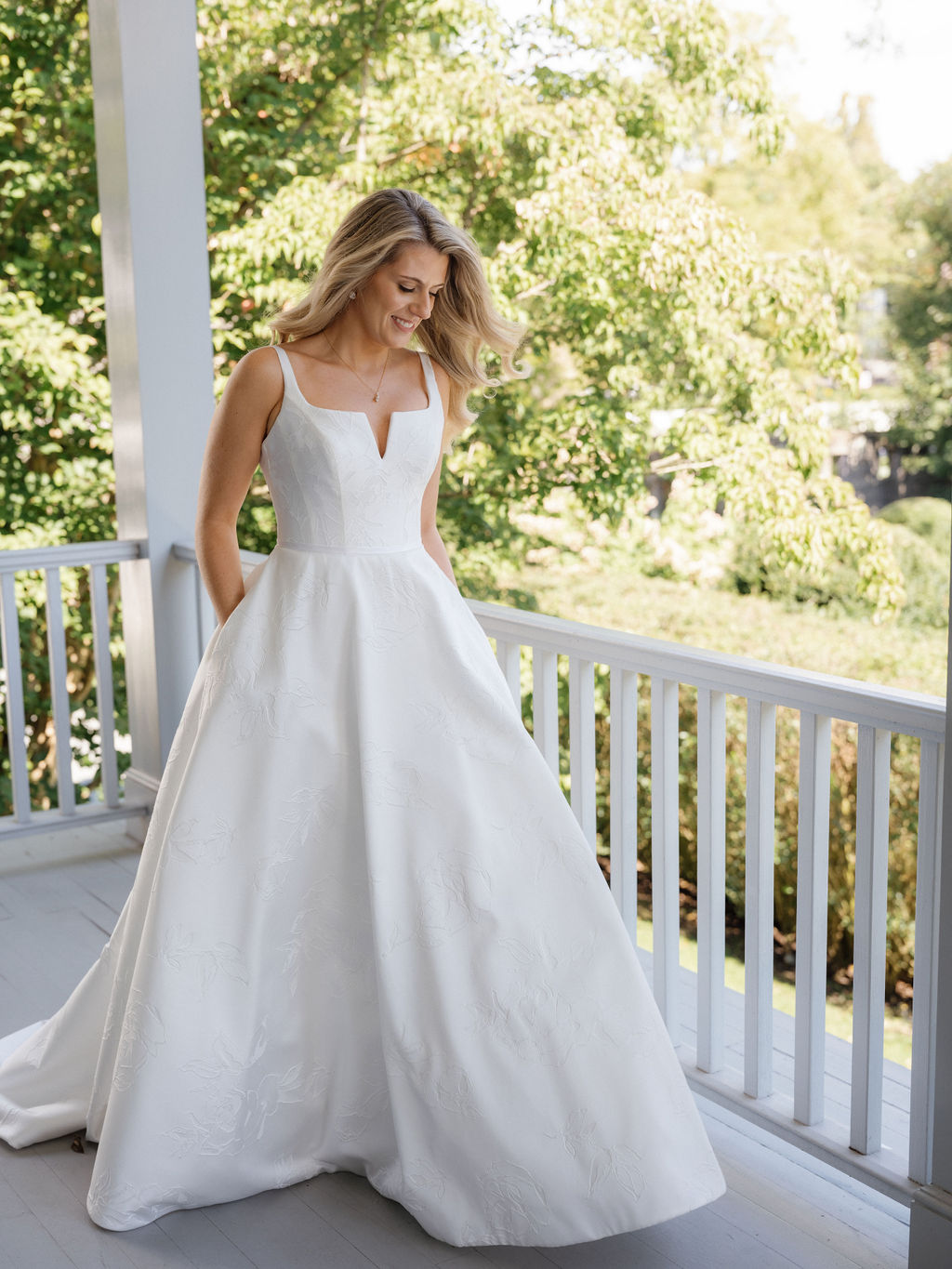 structured a-line wedding dress