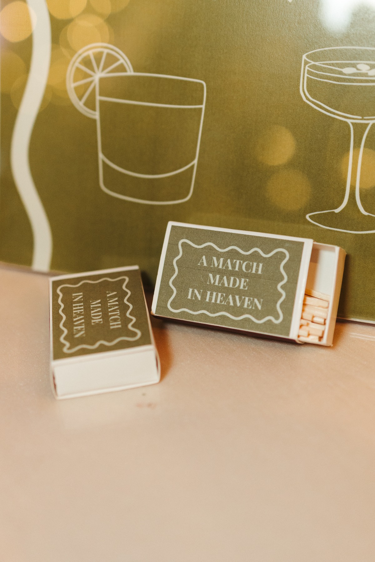 diy match box favors for wedding