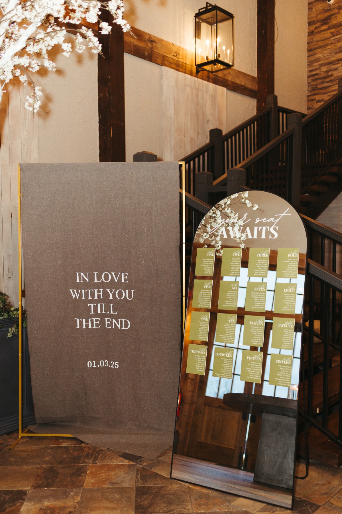 diy escort display for wedding