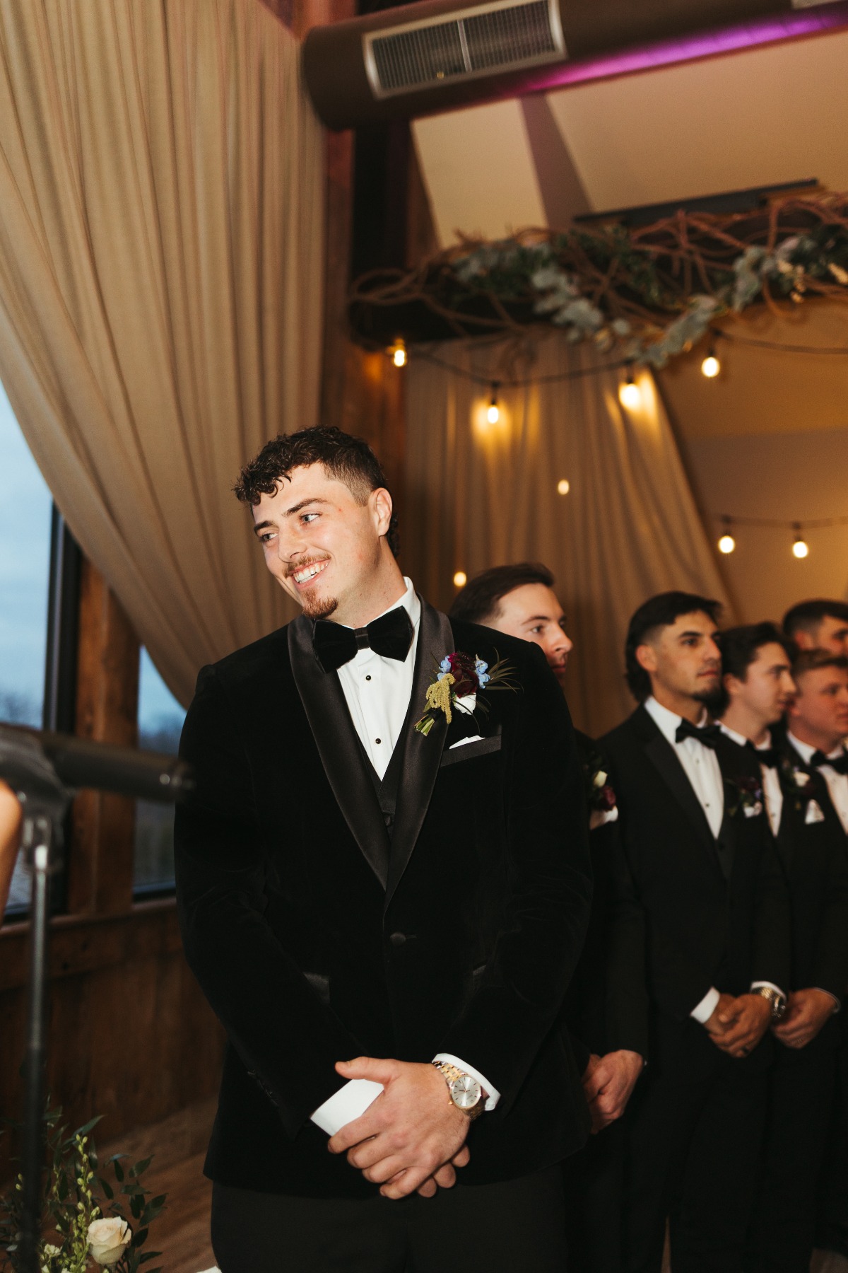 groom in tuxedo
