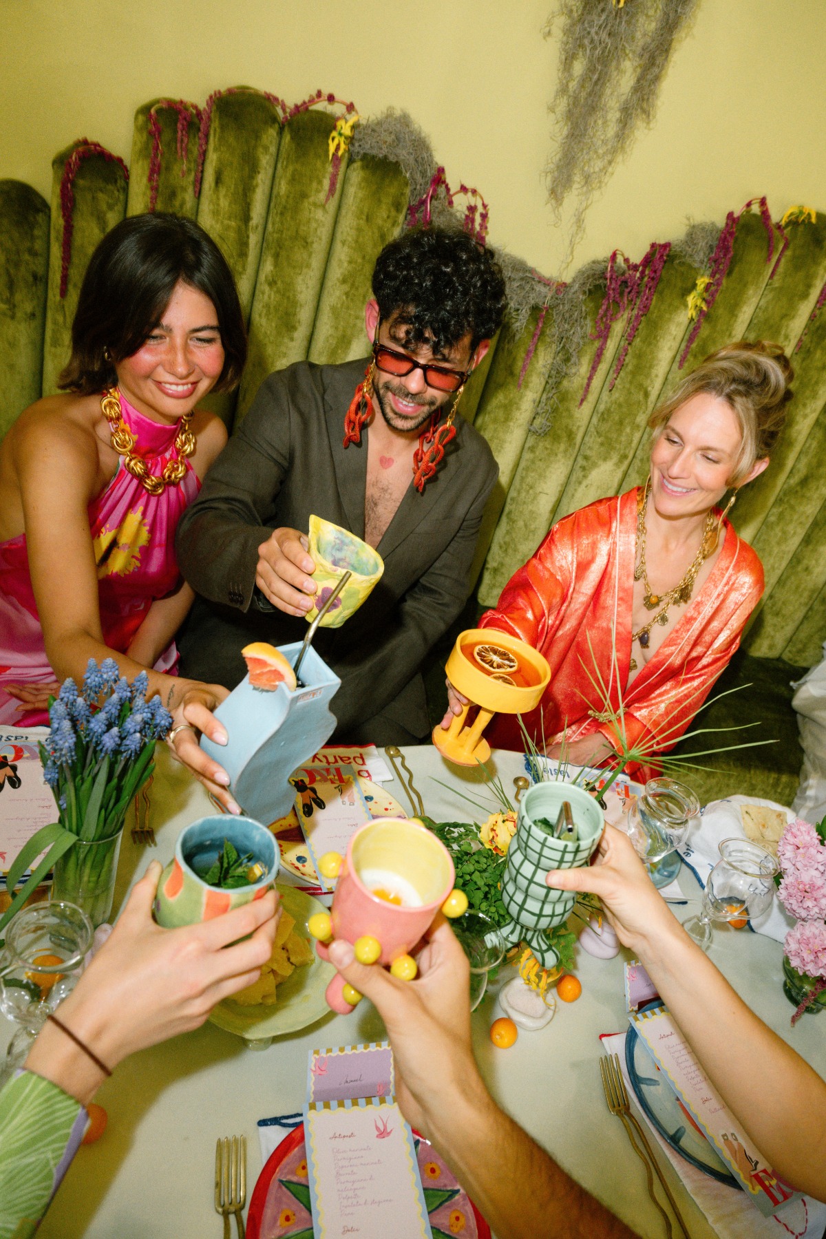 colorful wedding guest looks