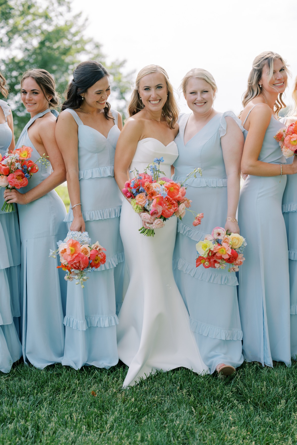 blue bridesmaid dresses