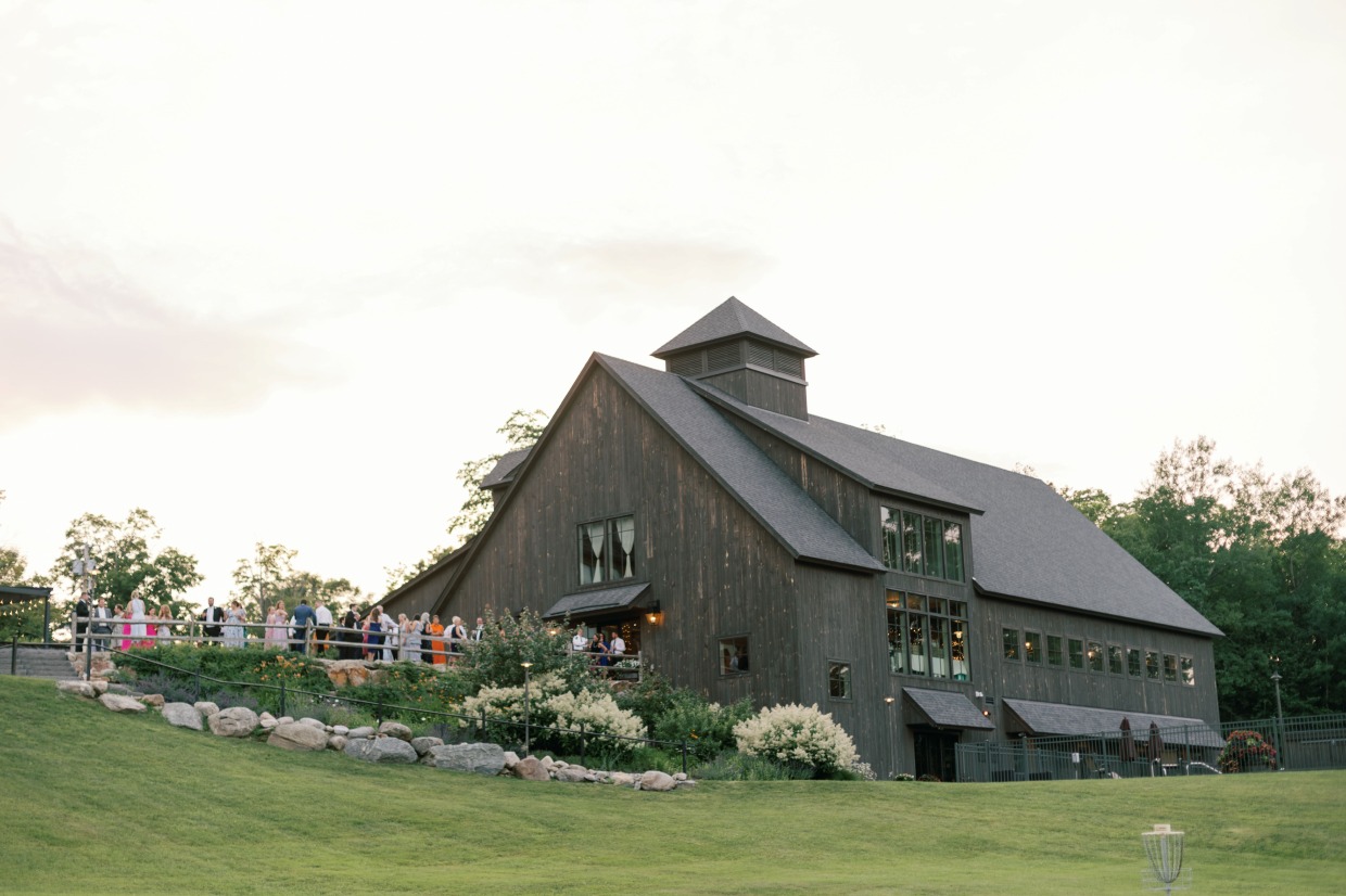 mountain top resort barn wedding venue