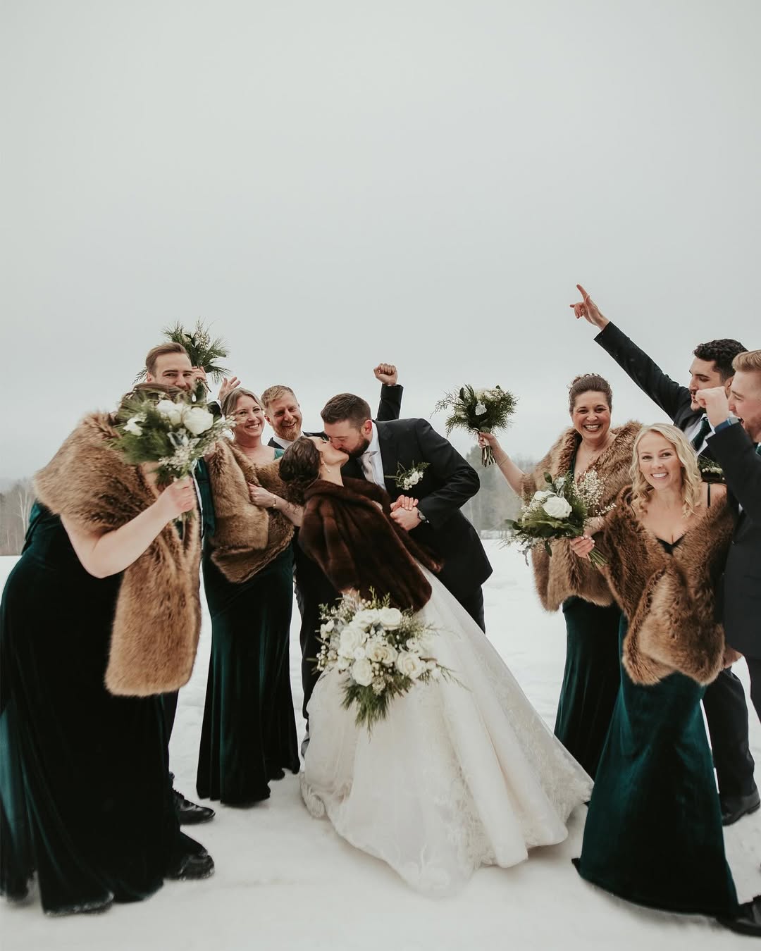 winter wedding in vermont at mountain top resort