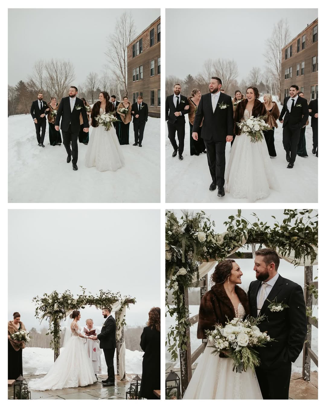 winter wedding at mountain top resort