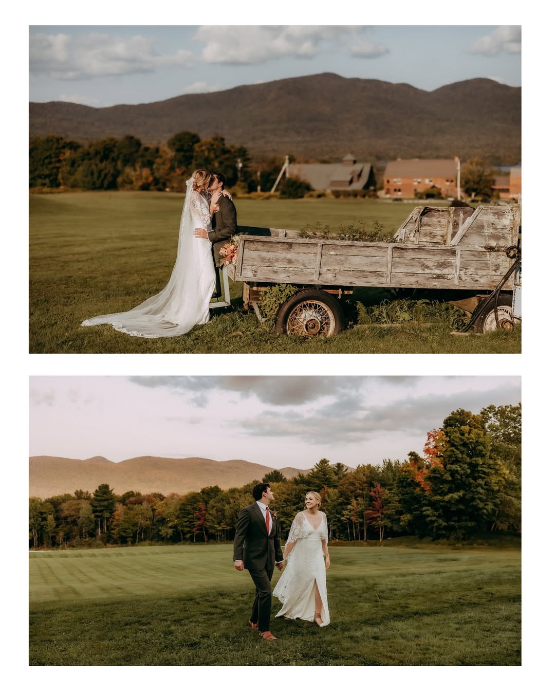 fall wedding at mountain top resort in vermont