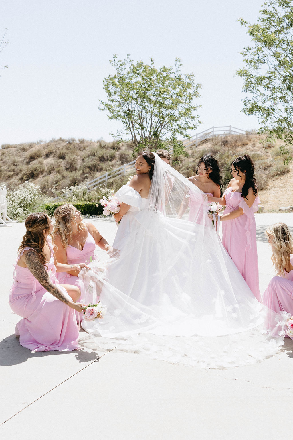 pink bridesmaid dresses