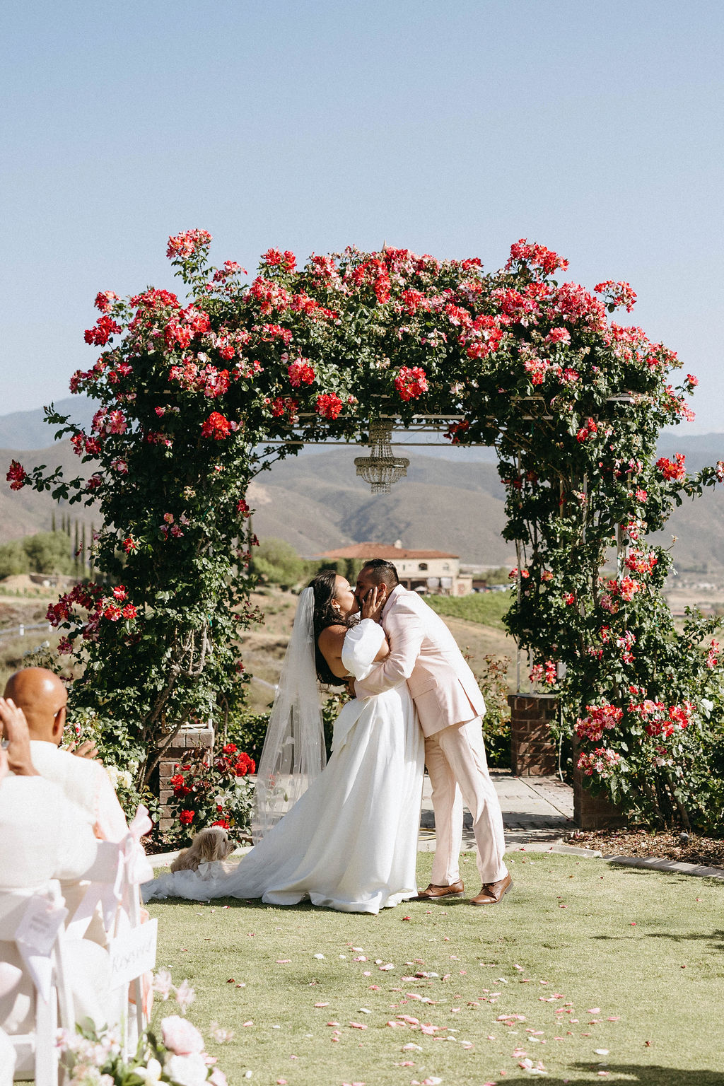 faux floral arch for wedding