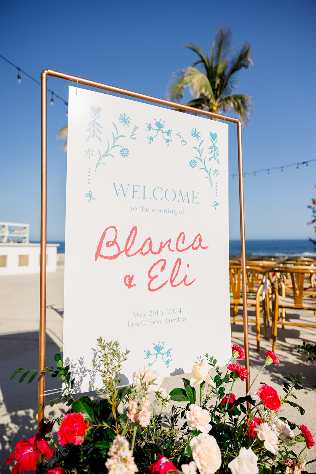 colorful wedding sign