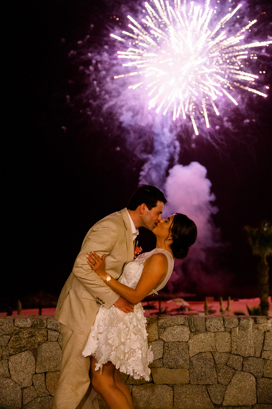 fireworks for wedding in cabo san lucas
