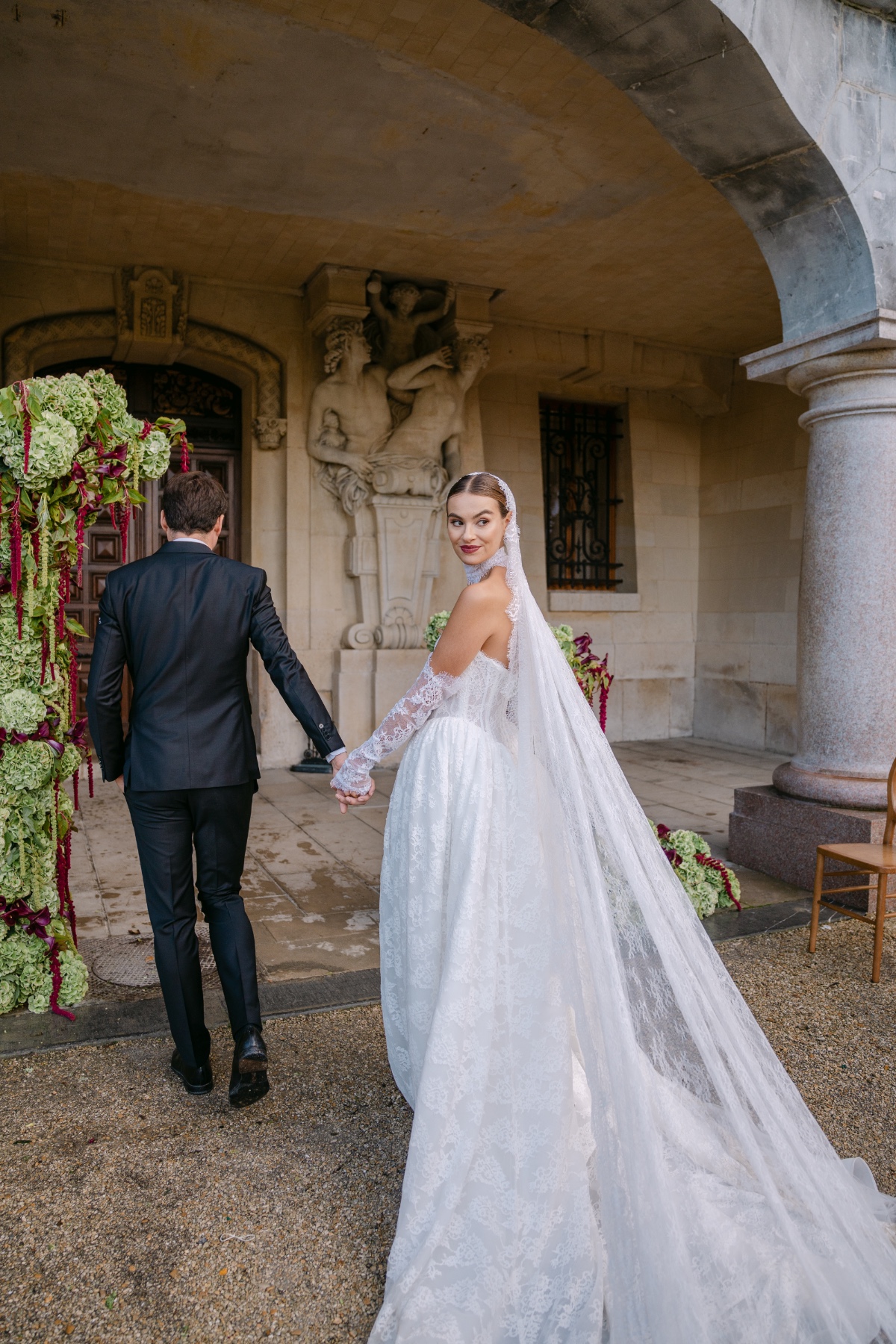 mantilla style veil for wedding