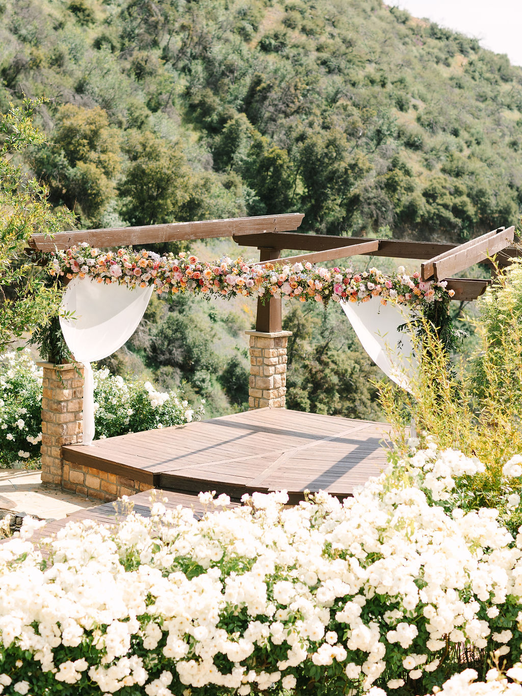 pastel flower installation