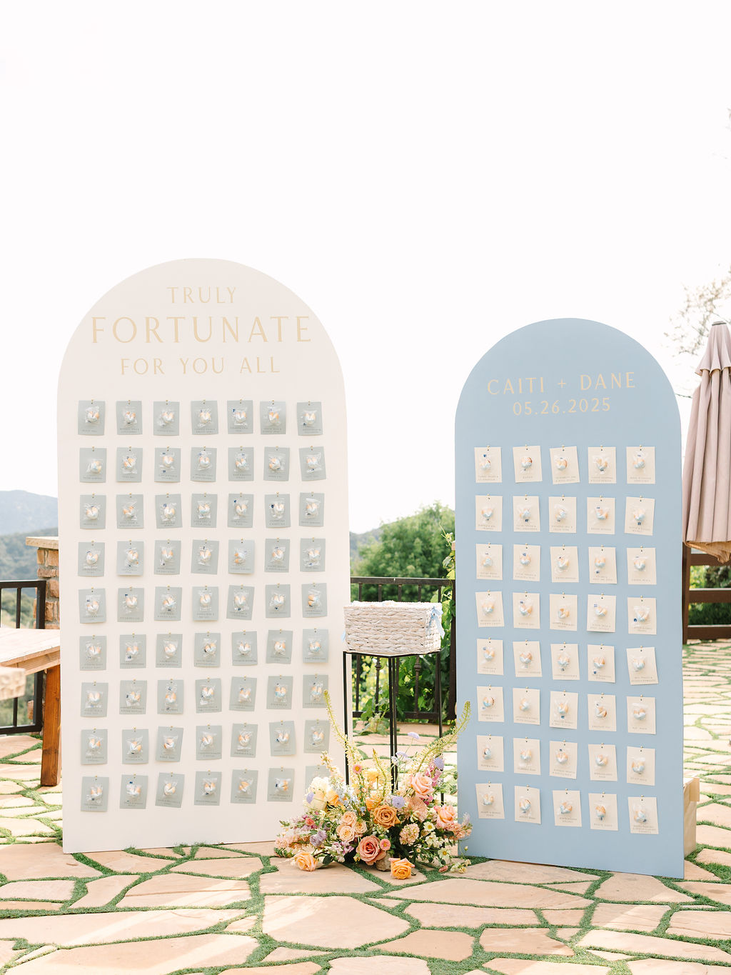 DIY fortune cookie seating chart