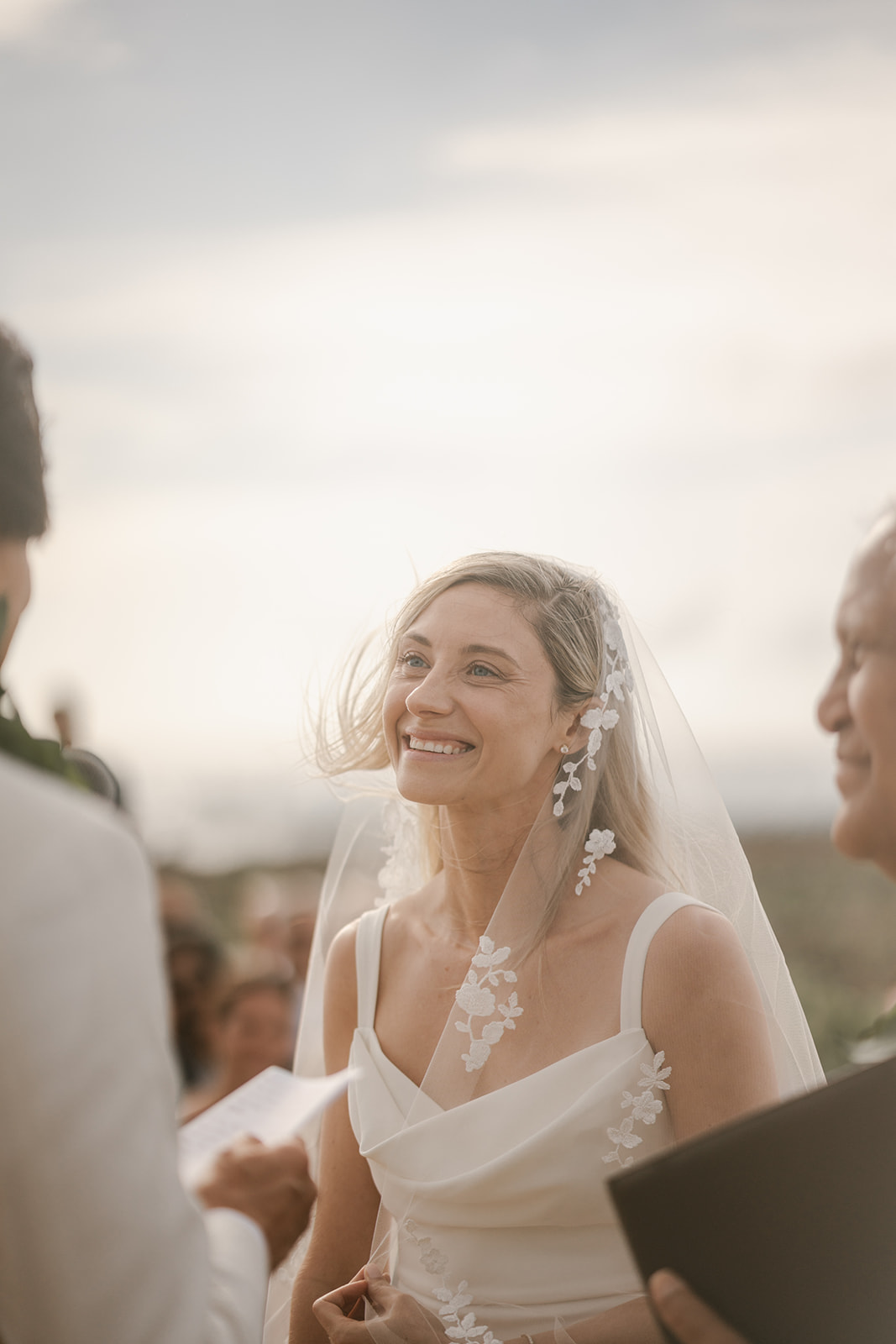 beach bridal look