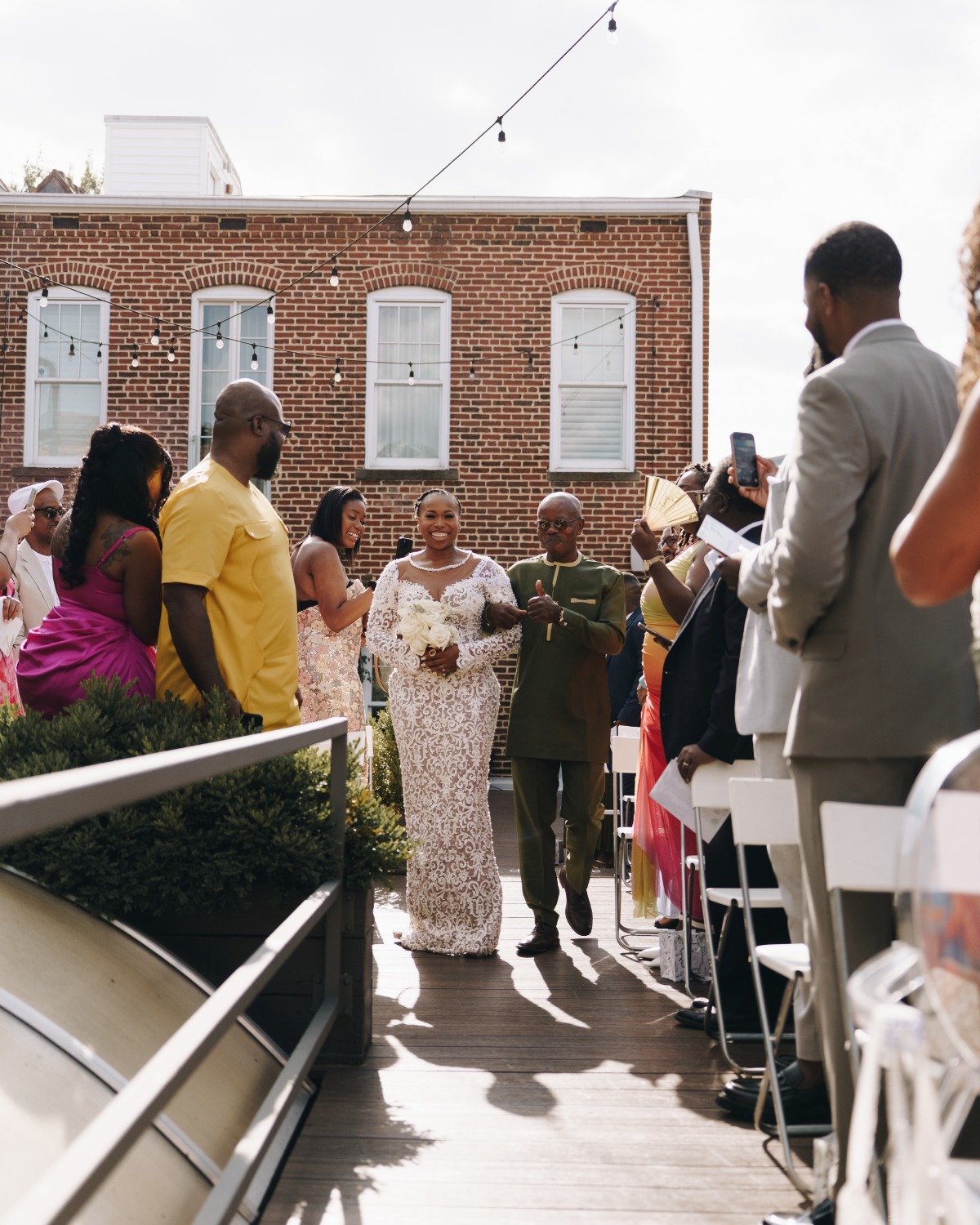 father walking daughter down the aisle