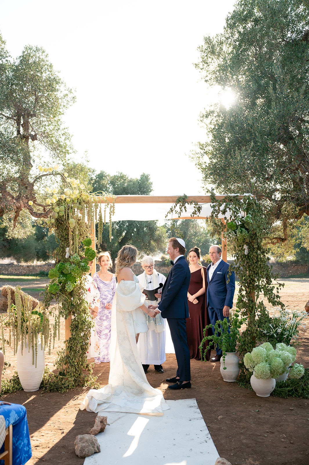 dripping greenery chuppah